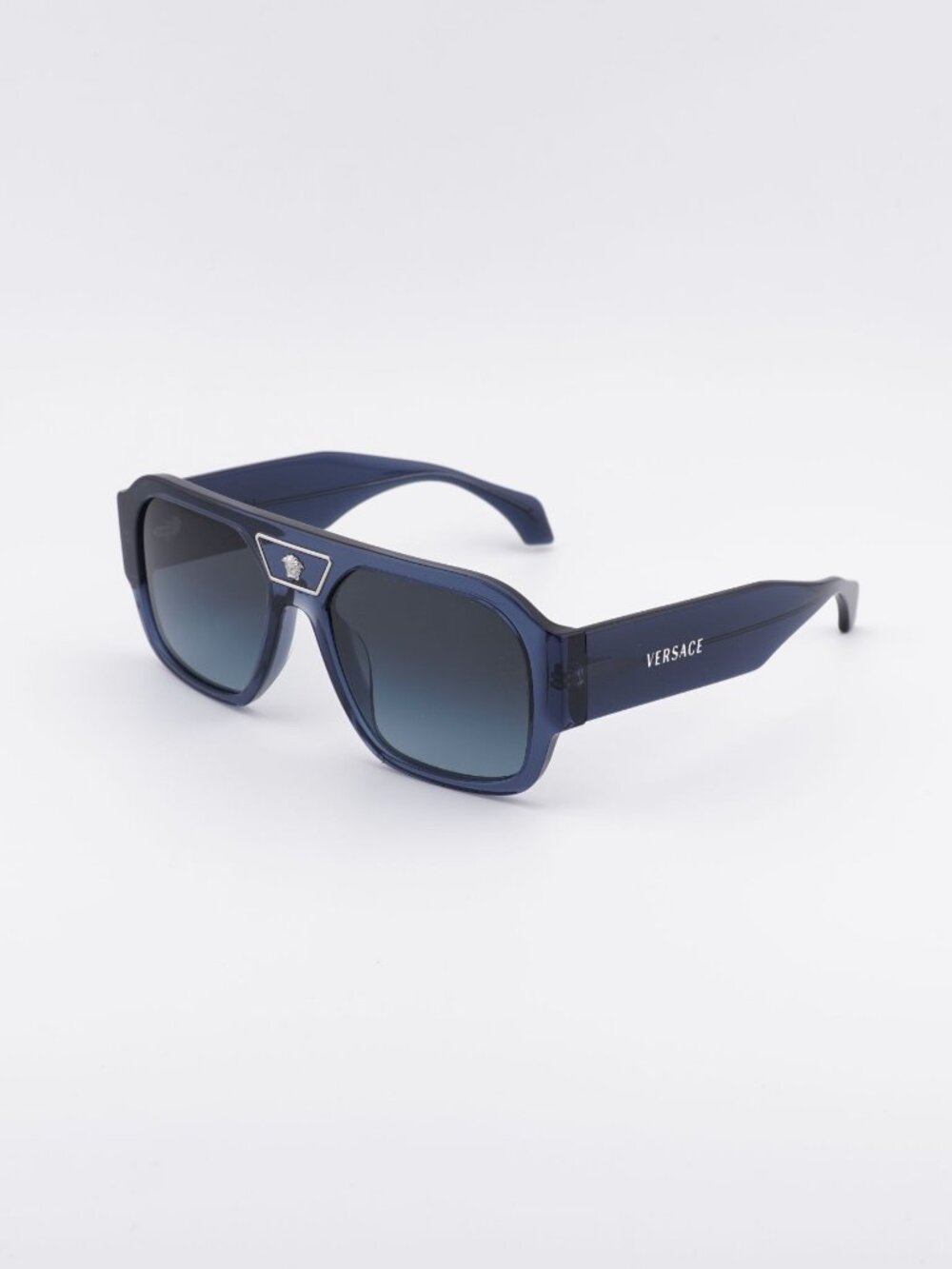 Versace VE4508U 5538V1 Sunglasses Blue Aviator Frame, Blue Lenses